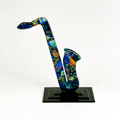 glass saxophone sculpture